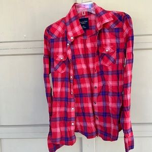 American Eagle Plaid Button Up